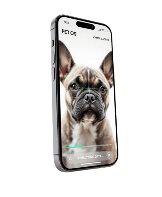 PET OS photo scan in progress on iPhone